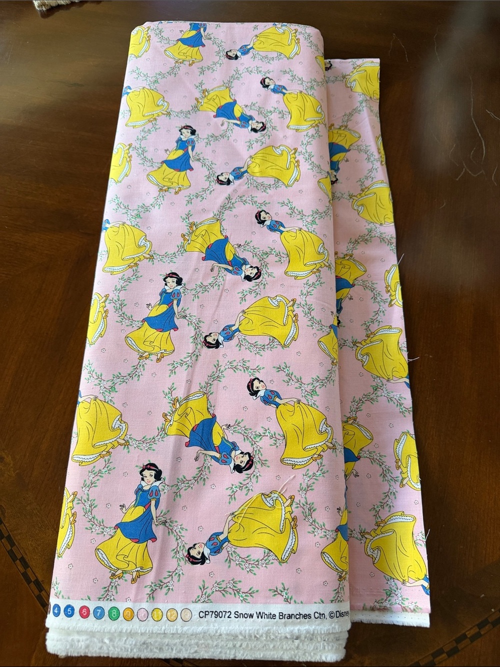 Snow White Branches Pink Cotton Fabric 4.5 yards